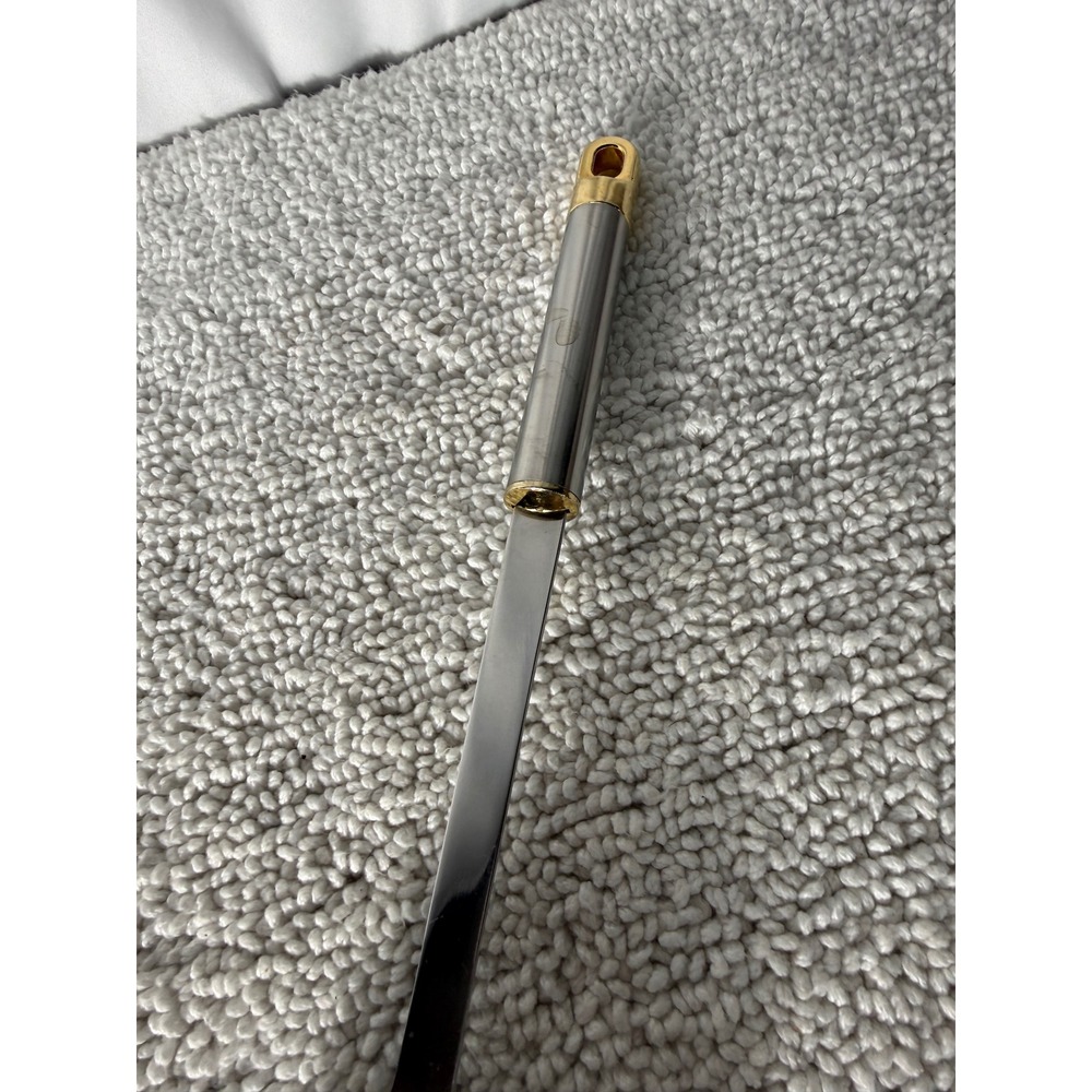 Stainless Steel Wok Spatula Silver Gold Tone Long Handle Stir Fry Shovel‎ 13.75" - Picture 5 of 8